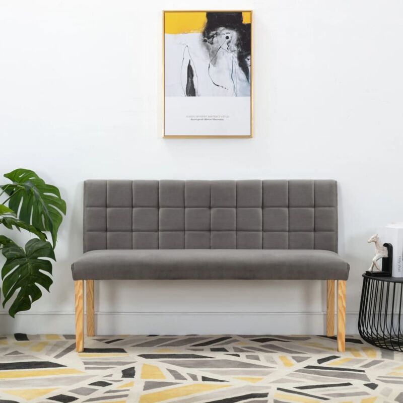 Vidaxl - Banc 140 cm Gris Velours
