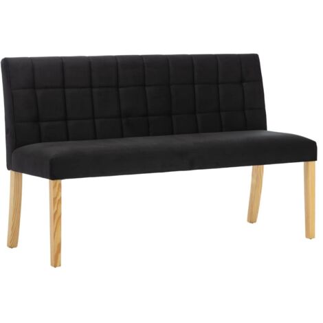 Banc 140cm Noir Tissu