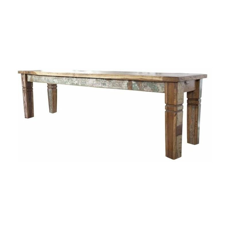 Massivmoebel24 - Banc 140x40 Bois de récupération laqué Multicolore nature of spirit 34
