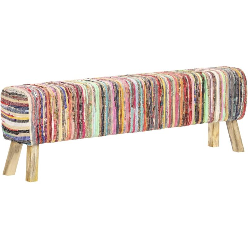 Vidaxl - Banc 160 cm Multicolore Tissu chindi