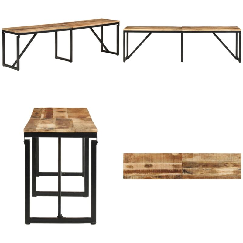 Vidaxl - Banc 160x35x46 cm bois massif de manguier - Banc Industriel - Banc Bois Massif - Banc Salle à Manger - Rangement Intérieur - Mobilier Design