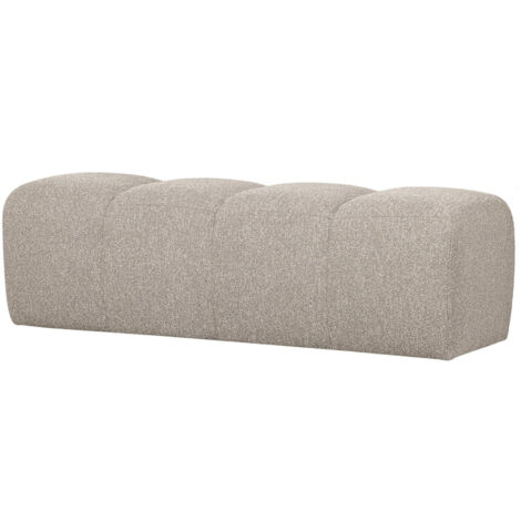 Banc 164x45x49 cm en tissu bouclé beige - SOFFO