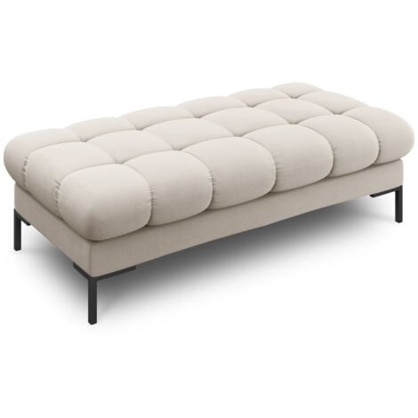 Banc 2 places en tissu structurel beige