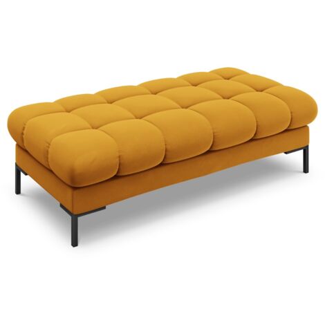 Banc 2 places en velours jaune