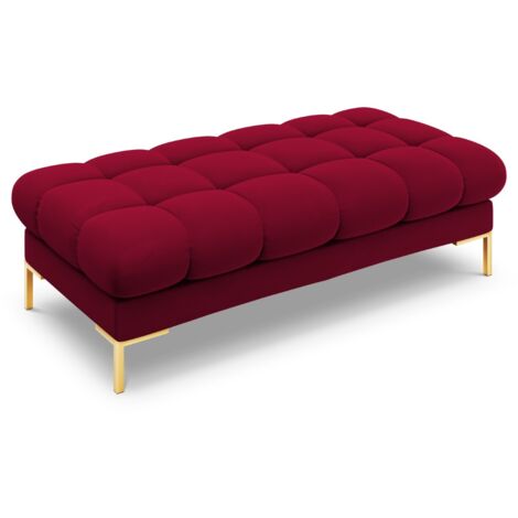 Banc 2 places en velours rouge