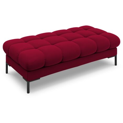 Banc 2 places en velours rouge