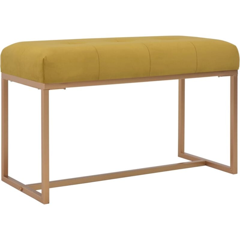 Banc 80 cm Moutarde Velours Vidaxl