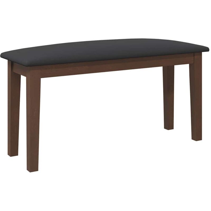Banc 90 cm marron bois massif caoutchouc CFW768120