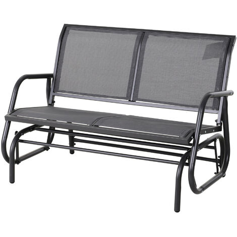 Banc à bascule 2 places ARNO métal noir