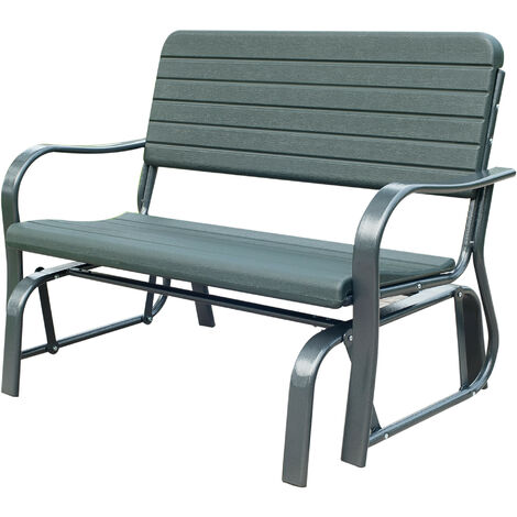 Banc à bascule de jardin 2 places FRANKLIN vert fougère