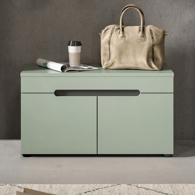 Banc à chaussure 80x37x45cm décor blanc - KANUT