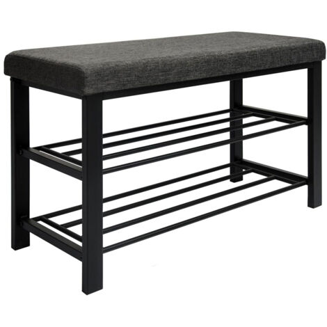 Banc à Chaussures - 81x32x46 Banc d’Entrée avec Rangement - Étagère avec Assise