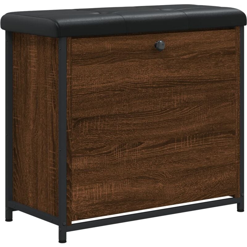 Vidaxl - Banc à chaussures avec tiroir rabattable chêne brun 62x32x56 cm