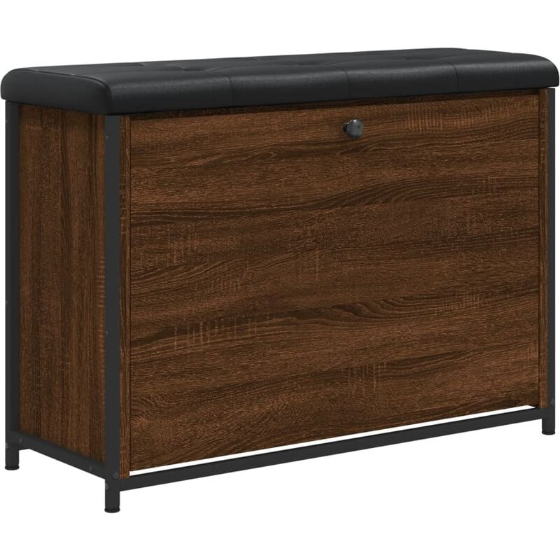 Vidaxl - Banc à chaussures avec tiroir rabattable chêne fumé 82x32x56 cm