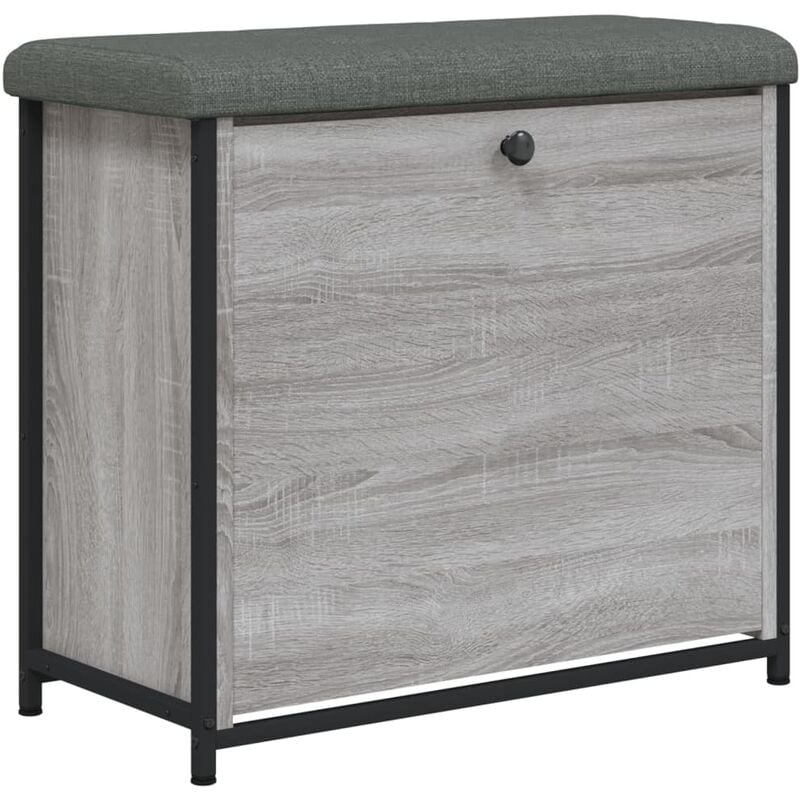 Vidaxl - Banc à chaussures tiroir rabattable sonoma gris 62x32x56 cm