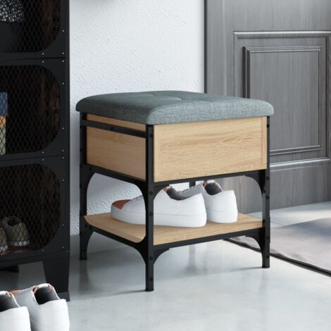 AVIMAC Banc à chaussures chêne sonoma 42x42x45 cm bois d'ingénierie