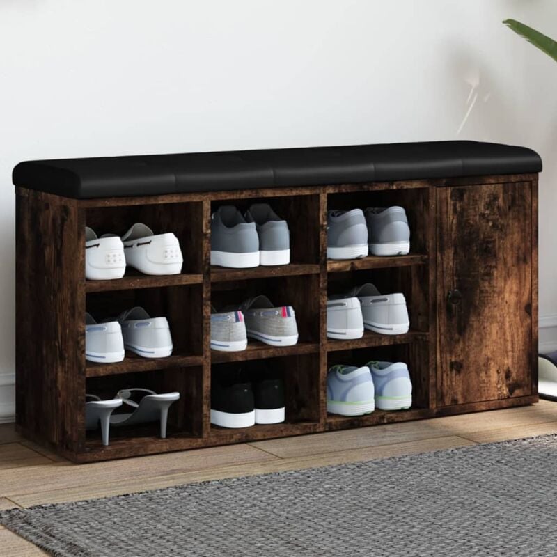 Vidaxl - Banc à chaussures chêne fumé 102x32x50 cm bois d'ingénierie
