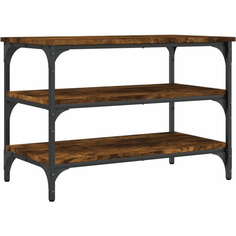 Vidaxl - Banc à chaussures chêne fumé 70x38,5x49 cm bois d'ingénierie