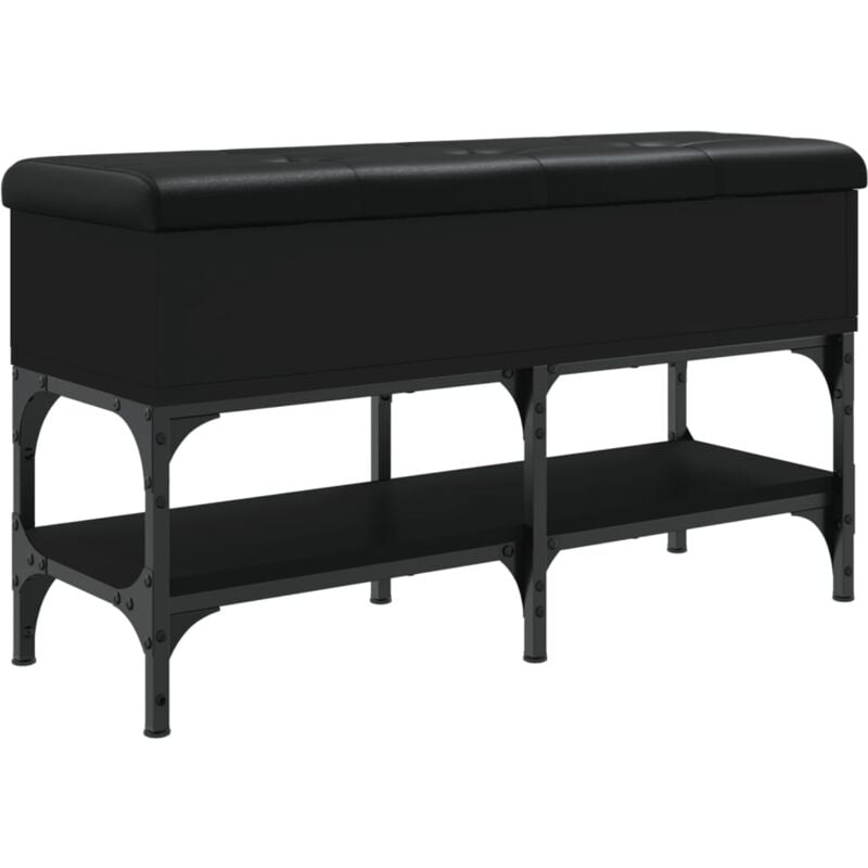 Vidaxl - Banc à chaussures noir 82x32x45 cm bois d'ingénierie