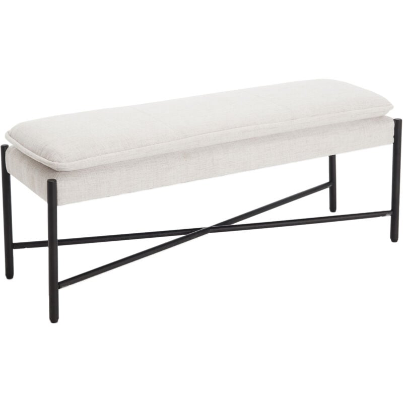 Banc à Entrée Moderne Banc à Chaussures en Lin avec Coussin Epais Banquette d'entrée Wahson avec Design, Marron