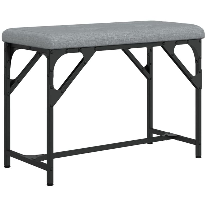 Vidaxl - Banc à manger gris clair 62x32x45 cm acier et tissu