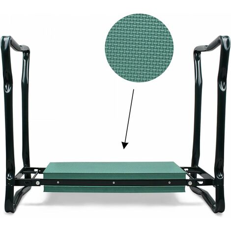 Banc Agenouilloir de Jardin, Tabouret de Jardin Pliable, Vert, Taille déployée: 62 x 48 x 28 cm