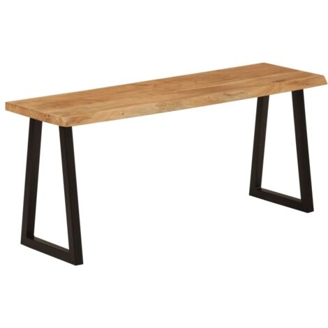 Banc avec bord vivant 105 cm bois d'acacia massif vidaXL