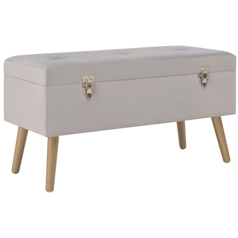 Vidaxl - Banc avec compartiment de rangement 80 cm Gris Velours