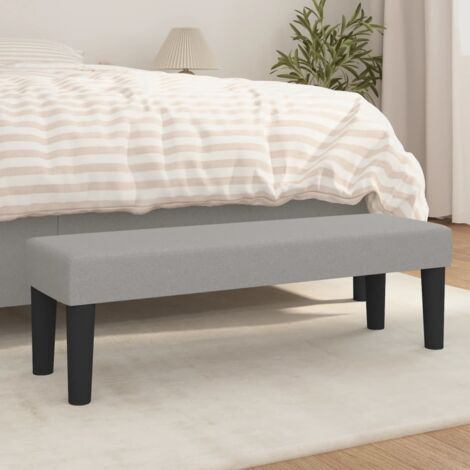 Banc avec dossier, Banquette de salon Gris clair 100x30x30 cm Tissu NKK59113