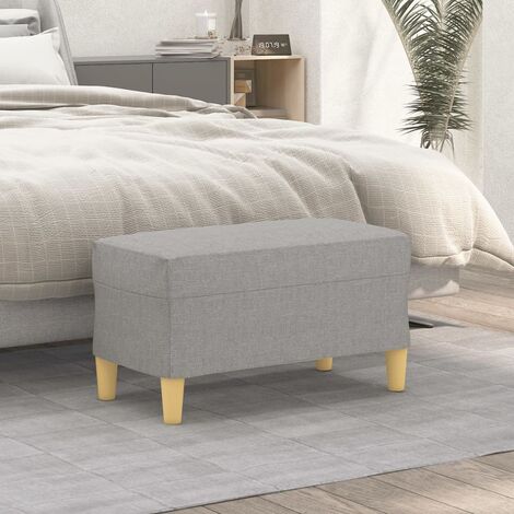 Banc avec dossier, Banquette de salon Gris clair 70x35x41 cm Tissu NKK20251