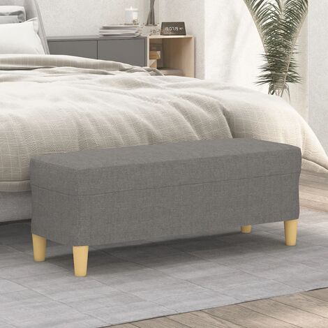 Banc avec dossier, Banquette de salon Gris foncé 100x35x41 cm Tissu NKK70901