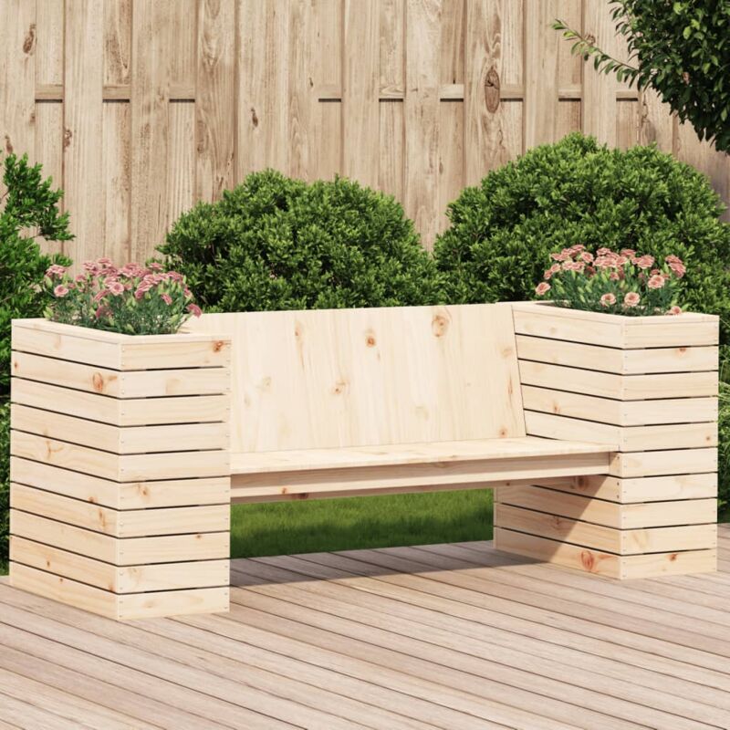 Vidaxl - Banc avec jardinières 167,5x60x65 cm bois massif de pin