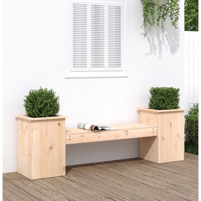 Vidaxl - Banc avec jardinières 184,5x39,5x56,5 cm bois massif de pin