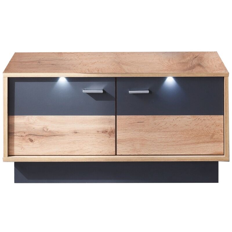 Banc avec Rangement Coast, Panneau Aggloméré Mélaminé, Marron, 84x43x35 cm