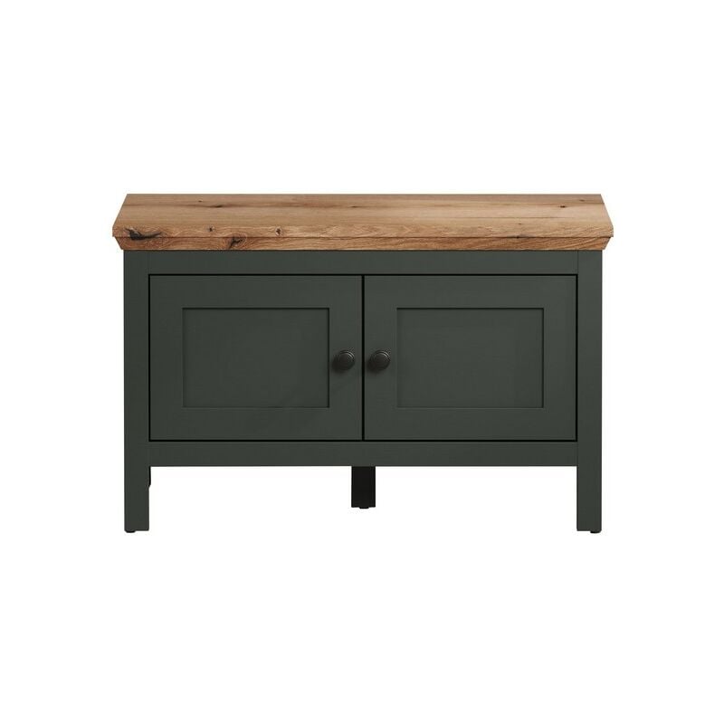 Banc avec Rangement Stanton, Bois, mdf, Mélamine, Vert, 77x48x39 cm