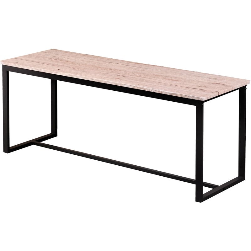 Spetebo - Banc avec structure métallique - 120 x 35 cm - Banc de salle à manger avec placage bois moderne - banc d'appoint banc en bois banc de