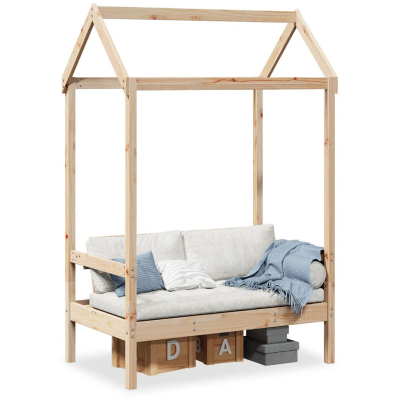 Vidaxl - Banc avec toit 117,5x70x176,5 cm bois de pin massif