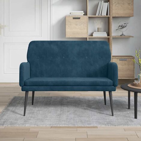 Banc - Banc de salon - Banc de table Bleu 108x79x79 cm Velours BV546797 - BonneVie