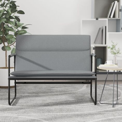 Banc  Banc de salon Banquette Gris clair 100x64x80 cm Tissu 64974