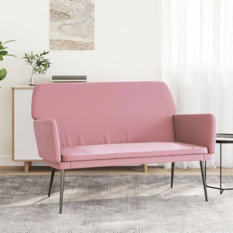 Banc  Banc de salon Banquette Rose 108x79x79 cm Velours 92194
