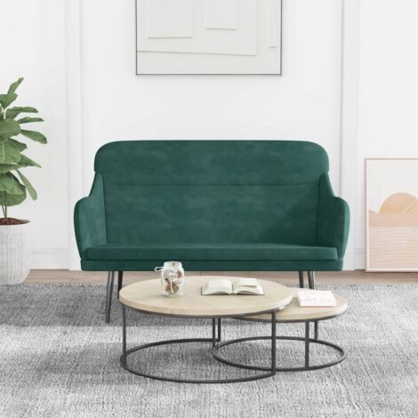 Banc  Banc de salon Banquette Vert foncé 110x76x80 cm Velours 60398