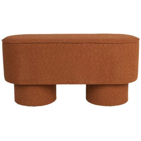 Banc, Banc en tissu bouclé Marcos, Boite à design Rouille en Fabric, BOITE A DESIGN
