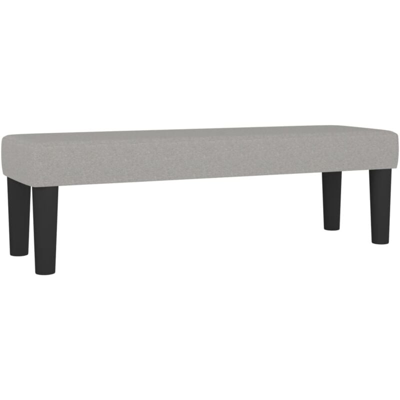 Helloshop26 - Banc banquette 100 x 30 x 30 cm tissu gris clair