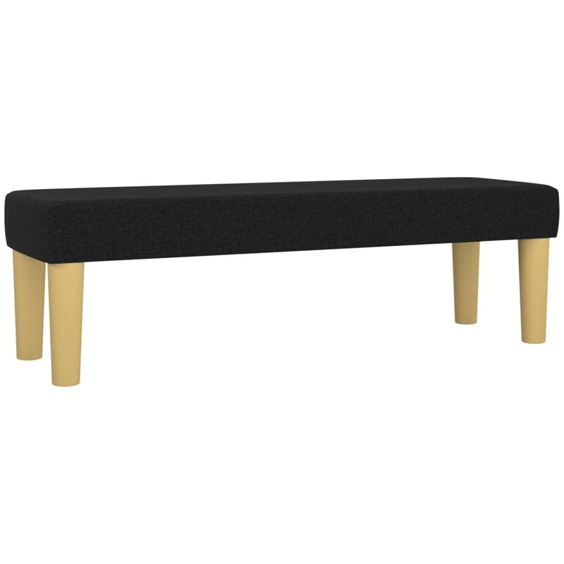 Helloshop26 - Banc banquette 100 x 30 x 30 cm tissu noir