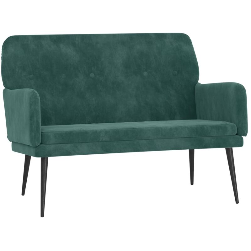 Banc banquette 108 x 79 x 79 cm velours vert foncé