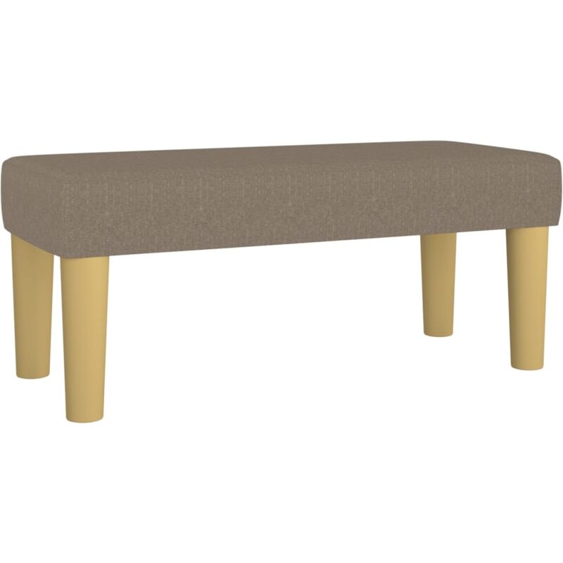 Banc banquette 70 x 30 x 30 cm tissu taupe