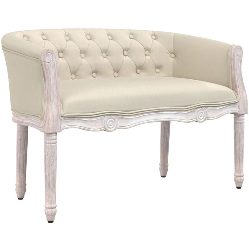 Banc banquette 98 x 56 x 69 cm lin beige