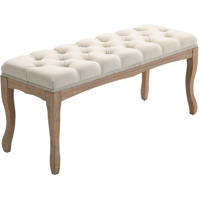 Banc banquette capitonnée hobart beige