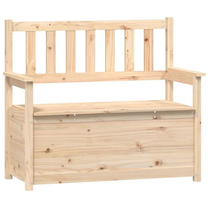 Banc banquette coffre de rangement 112,5 x 51,5 x 96,5 cm bois de pin massif
