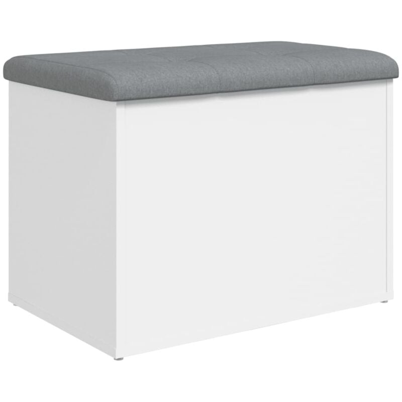 Banc banquette de rangement blanc 62 x 42 x 45 cm bois d'ingénierie blanc DEC024711